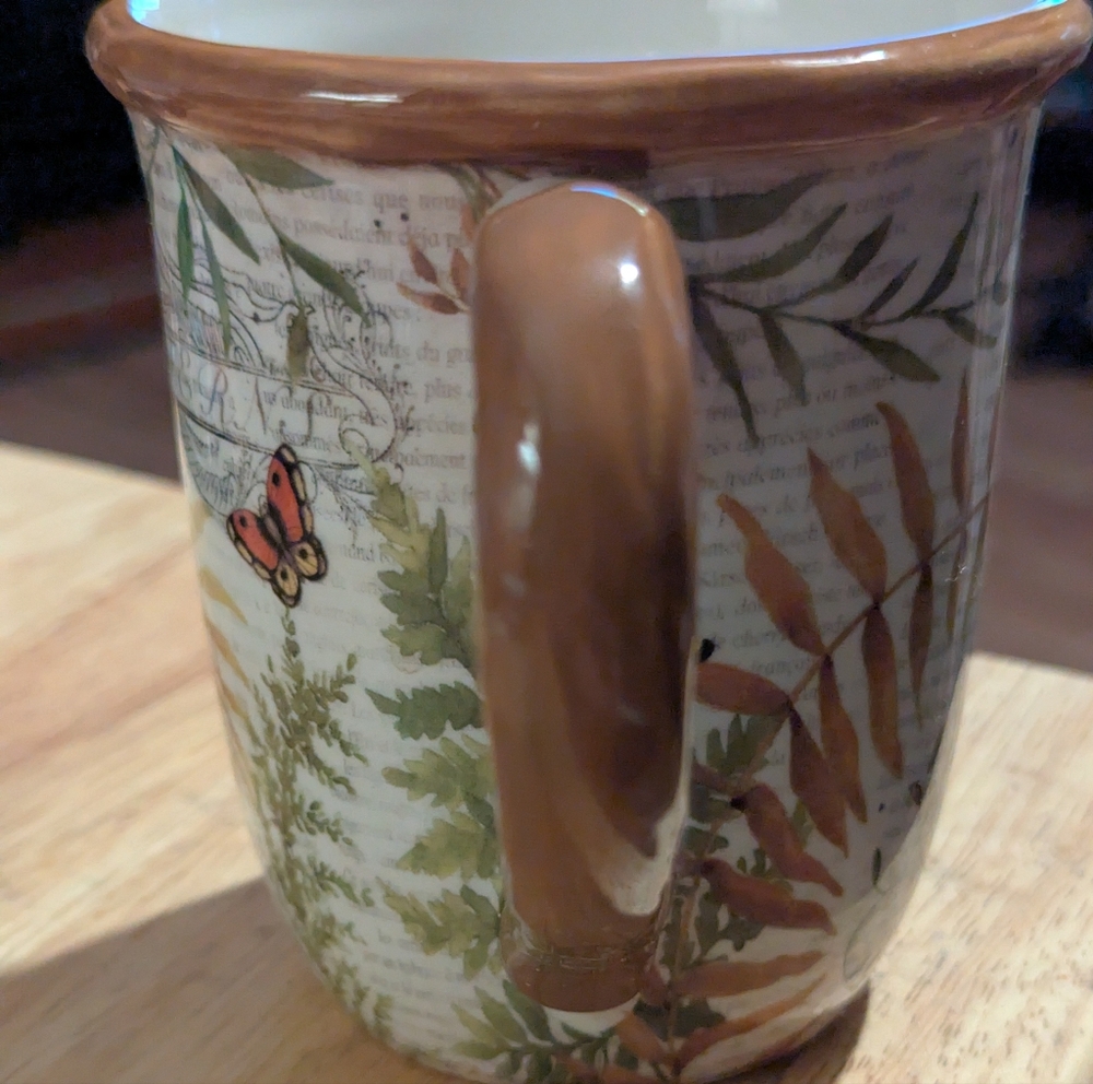 Mug Coffee/Tea Floral with Butterfly THE STUDIO SHOP SUSAN WINGET Unique - Picture 3 of 6